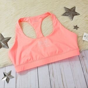 P.E Nation neon coral pink sports bra Athletic Women's size XL New NWT